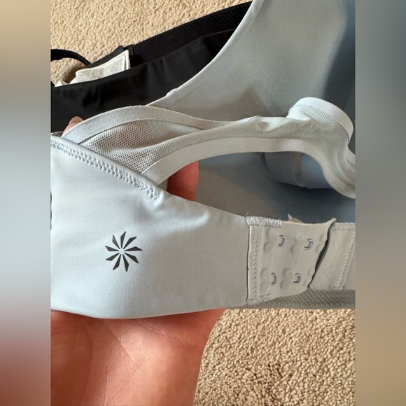 Lot Of 2 Athleta Advance Bra 38 DD  Black and Blue  Racer back Padded Workout - Picture 4 of 4